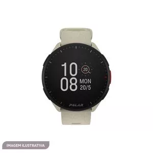 Smartwatch<BR>- Inox & Off White<BR>- Ø4,5cm<BR>- Polar Electro