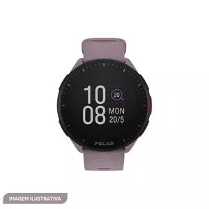 Smartwatch<BR>- Inox & Lilás<BR>- Ø4,5cm<BR>- Polar Electro