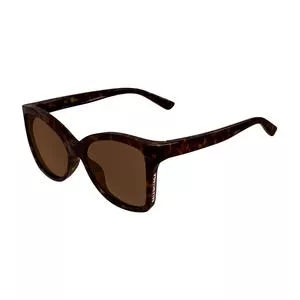 Óculos De Sol Assimétrico<BR>- Marrom & Preto<BR>- Balenciaga