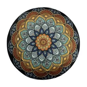 Mandala Decorativa<BR>- Azul & Amarela<BR>- 2xØ30cm<BR>- Gili Store
