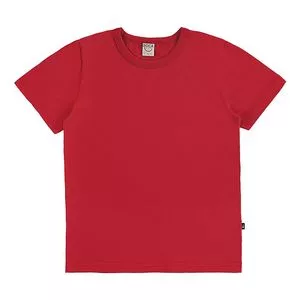 Camiseta Infantil Lisa<BR>- Vermelha<BR>- Boca Grande