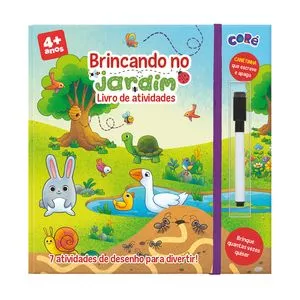 Livro De Atividades - Brincando No Jardim<BR>- Verde & Verde Claro<BR>- 23x22,5x3,1cm<BR>- Toyster