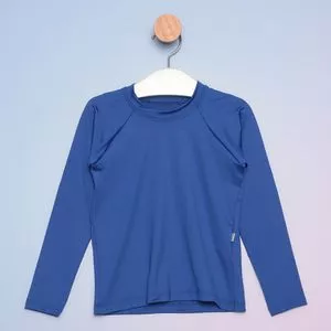 Camiseta Infantil Com Recorte<br /> - Azul<br /> - Ceci Moda Praia