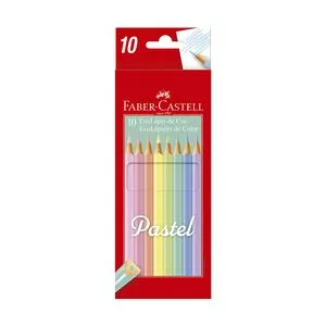 Caixa De Lápis De Cor Ecolápis Pastel<br /> - 10 Cores<br /> - Faber Castell