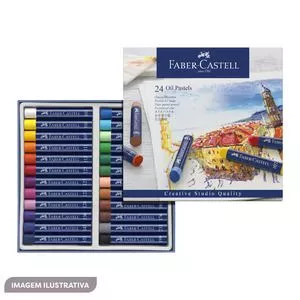 Estojo De Gizes Pastel Oleoso Creative Studio<BR>- 24 Cores<BR>- 16,3x17x2,1cm<BR>- Faber Castell