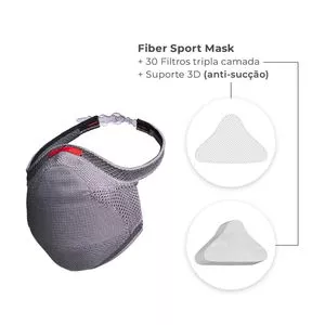 Kit De Máscara & Filtros Fiber Sport<BR>- Cinza & Branco<BR>- 31Pçs<BR>- Knit Fiber