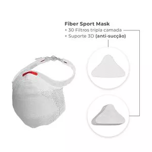 Kit De Máscara & Filtros Fiber Sport<BR>- Branco & Vermelho<BR>- 31Pçs<BR>- Knit Fiber
