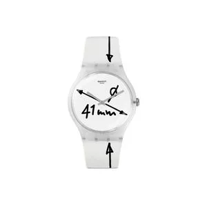 Relógio Analógico 48665<BR>- Branco & Preto<BR>- Swatch