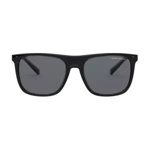 Óculos De Sol Retangular<BR>- Cinza & Preto<BR>- Armani Exchange