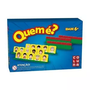 Jogo Quem É?<BR>- Azul & Amarelo<BR>- 6Pçs<BR>- Coluna