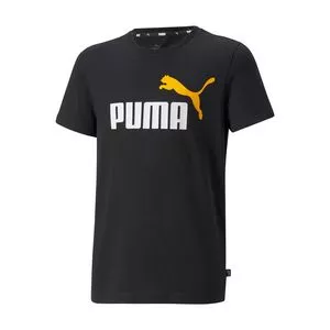 Camiseta Com Logo<BR>- Preta & Amarela