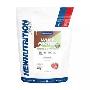 Whey Protein All Natural<BR>- Morango<BR>- 900g<BR>- New Nutrition