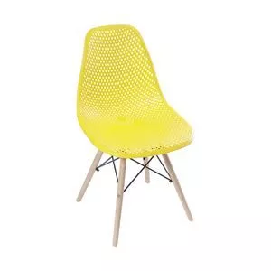 Cadeira Colmeia<BR>- Amarela & Bege Claro<BR>- 82,5x46,5x44cm<BR>- Or Design