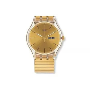 Relógio Analógico 48758<BR>- Dourado<BR>- Swatch