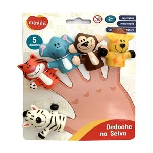 Dedoche Da Selva<BR>- Branco & Preto<BR>- 5Pçs<BR>- New Toys