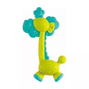 Mordedor Girafa<BR>- Amarelo & Azul Turquesa<BR>- 8x4x13,5cm<BR>- New Toys