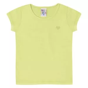 Blusa Infantil Com Bordado<BR>- Verde Limão