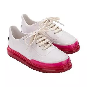 Melissa Classic Sneaker + BT21<BR>- Off White & Pink<BR>- Melissa