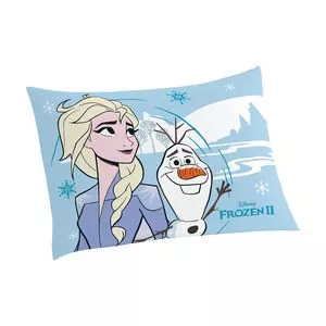Fronha Frozen®<BR>- Azul & Lilás<BR>- 70x50cm