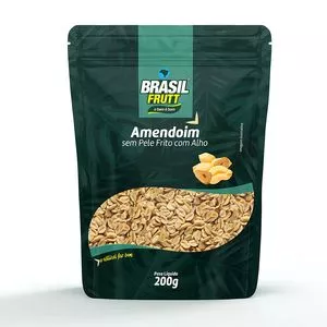 Amendoim Sem Pele Frito Com Alho<BR>- 200g<BR>- Brasil Frutt