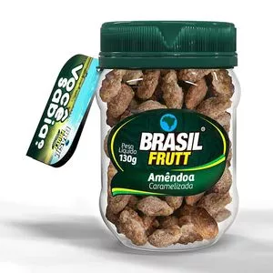 Amêndoa Caramelizada<BR>- 130g<BR>- Brasil Frutt