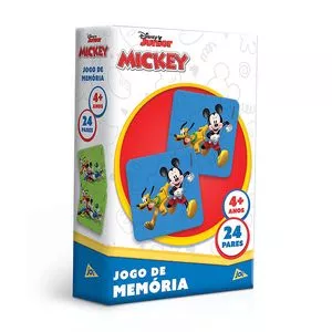 Jogo Da Memória Turma Do Mickey®<BR>- Preto & Laranja<BR>- 24 pares