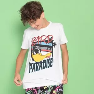 Camiseta Juvenil Patolino®<BR>- Branca & Preta