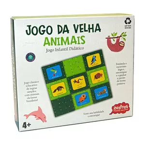 Jogo Da Velha Animais<BR>- Zastras<BR>- 22x20,1x5cm