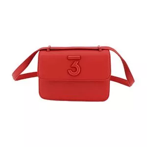 Bolsa Transversal Com Tag<BR>- Vermelha<BR>- 12x18x7cm
