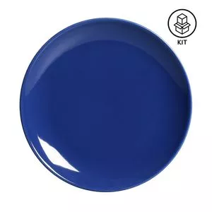 Jogo De Pratos Para Sobremesa Coup<BR>- Azul Escuro<BR>- 6Pçs<BR>- Porto Brasil