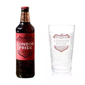 Kit De Cerveja E Copo London Pride<BR>- Inglaterra, Londres<BR>- 2 Unidades<BR>- 568ml<BR>- 500ml<BR>- Fuller's