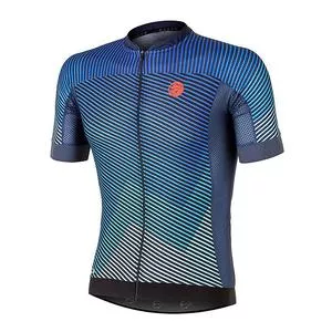 Camiseta Para Ciclista Plain<BR>- Azul & Preta