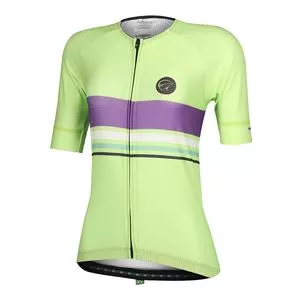 Camiseta Para Ciclista Line<BR>- Verde & Roxa