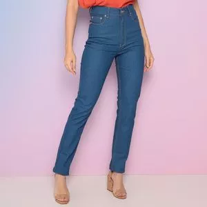 Calça Jeans Skinny Com Bolsos<BR>- Azul<BR>- Amapô