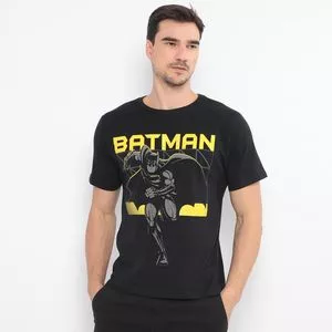 Camiseta Batman®<BR>- Preta & Amarela