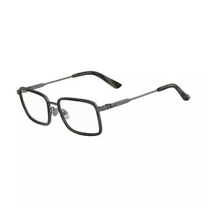 Armação Retangular Para Óculos De Grau<BR>- Preta & Cinza Escuro<BR>- Calvin Klein