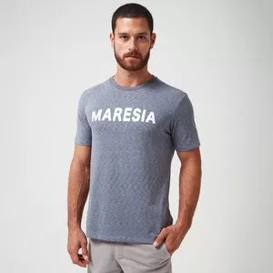 Camiseta Maresia<BR>- Azul Marinho & Branca