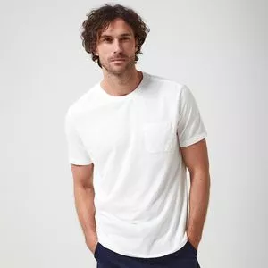 Camiseta Gaivota<BR>- Off White & Preta