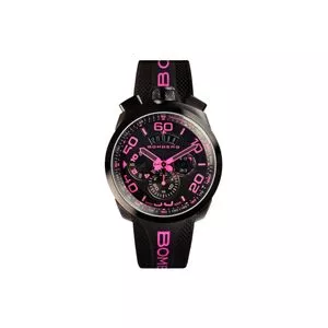 Relógio Analógico 7890576210087<BR>- Preto & Pink<BR>- Bomberg