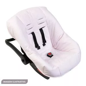 Capa Para Bebê Conforto Em Percal Ajustável<BR>- Rosa Claro<BR>- 95x65cm<BR>- 180 Fios<BR>- Biramar