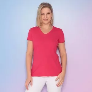 Camiseta Lisa<BR>- Pink<BR>- Basicamente