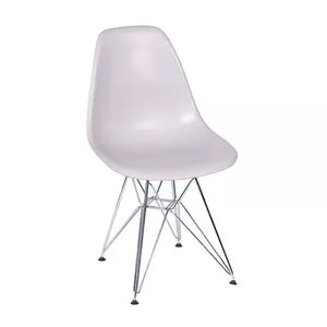 Cadeira Eames<BR>- Fendi & Prateada<BR>- 80,5x46x42cm