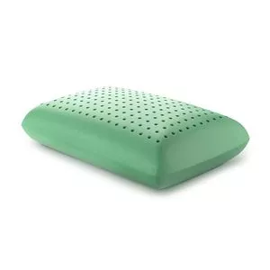 Travesseiro Zen Sleep Aloe Vera Max<BR>- Branco & Verde<BR>- 15x60x40cm<BR>- 230 Fios<BR>- Zen Sleep