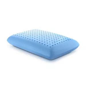 Travesseiro Zen Sleep Air<BR>- Branco & Azul<BR>- 13x60x40cm<BR>- 230 Fios<BR>- Zen Sleep