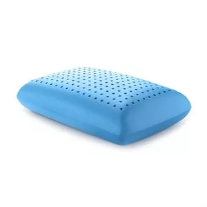 Travesseiro Zen Sleep Air Max<BR>- Branco & Azul<BR>- 15x60x40cm<BR>- 230 Fios<BR>- Zen Sleep