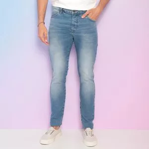 Calça Jeans Felipe Skinny® Estonada<BR>- Azul<BR>- Colcci
