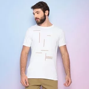Camiseta Abstrata<BR>- Branca & Bege<BR>- IODICE