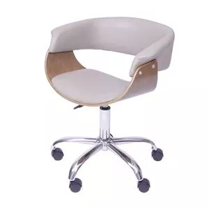 Cadeira Office Elba<BR>- Fendi & Prateada<BR>- 78x60x40cm<BR>- Or Design