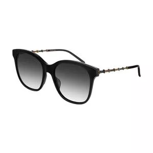 Óculos De Sol Arredondado<BR>- Preto<BR>- Gucci