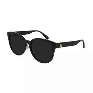 Óculos De Sol Arredondado<BR>- Preto<BR>- Gucci